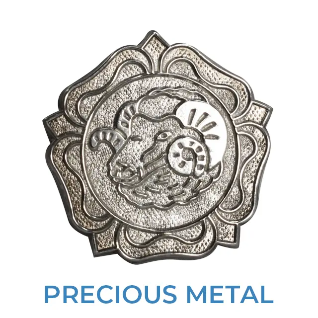 Custom precious metal badges