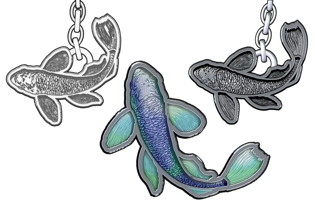 Koi carp keyring design ideas