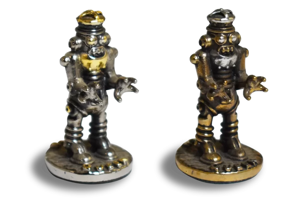 Robot Queen Figurine Brass