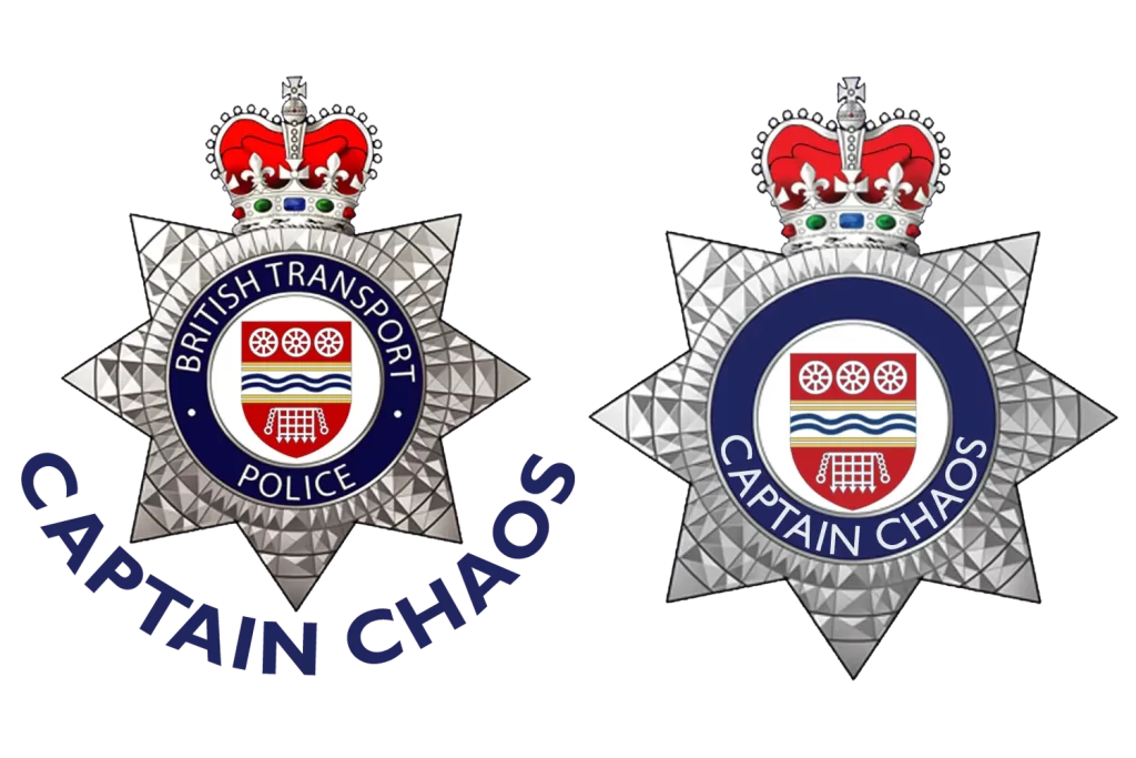 2D CAD artwork based on the British Transport Police logo