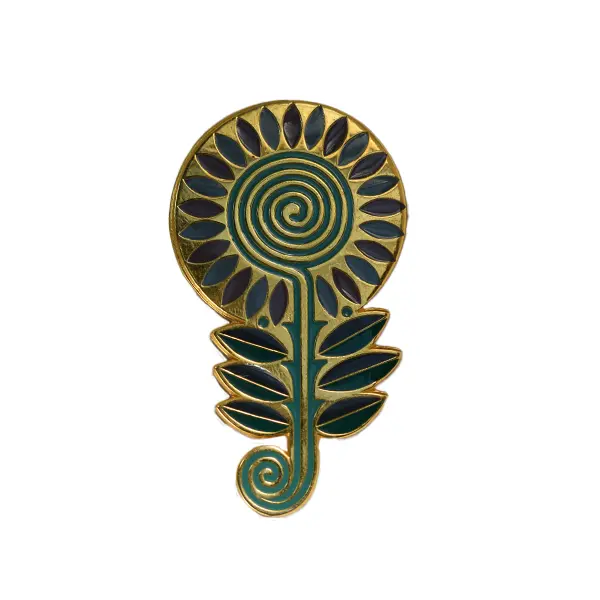 Opaque-enamel-Flower-Brooch