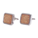 Gold fleur de lys cufflinks