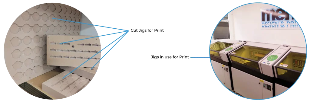 Custom Jigs Cut For Mass Printing on Metal