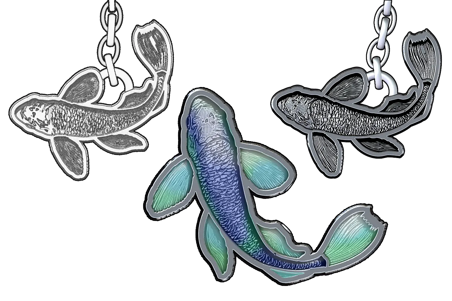 Koi carp keyring design ideas