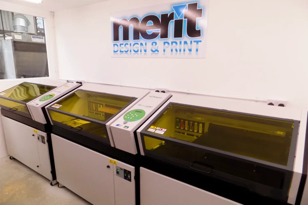 Merit's onsite print facility