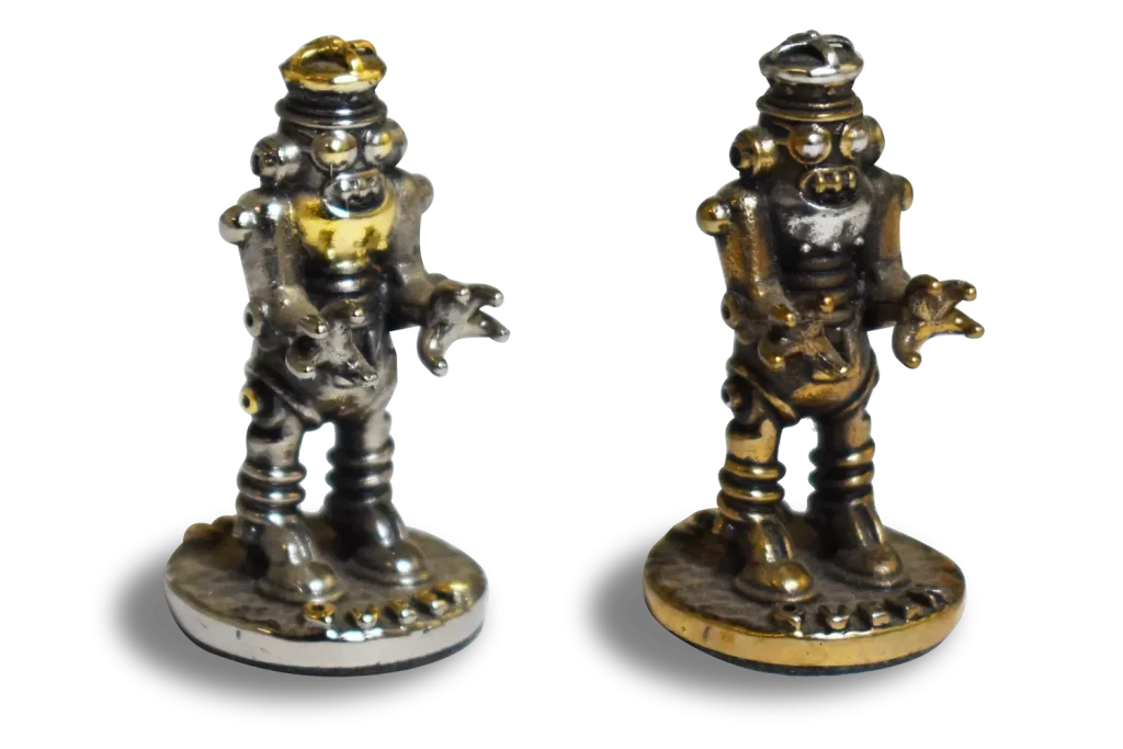 Robot Queen Figurine Brass