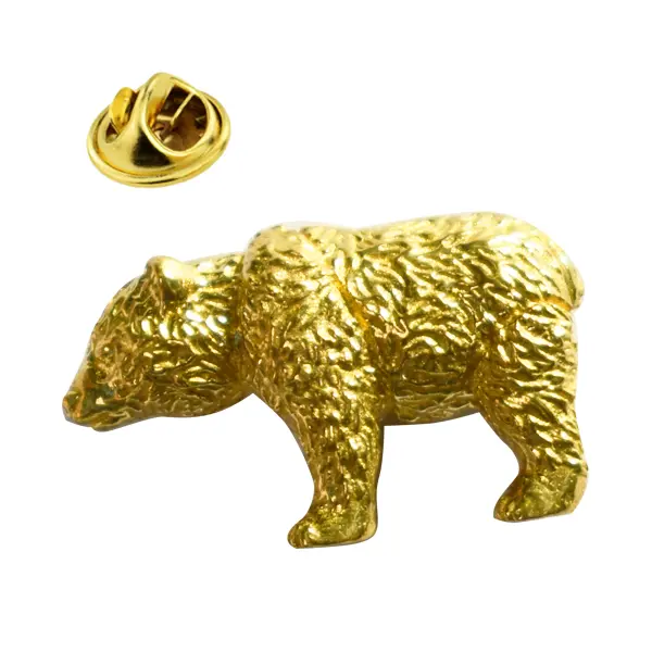 Bear pin badge