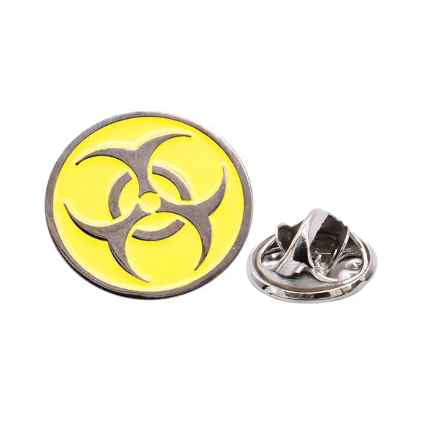 Bio hazard pin badge