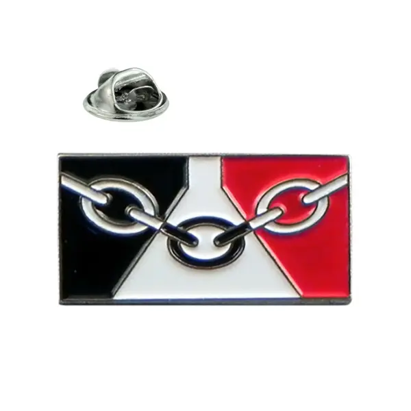 Black country flag pin badge