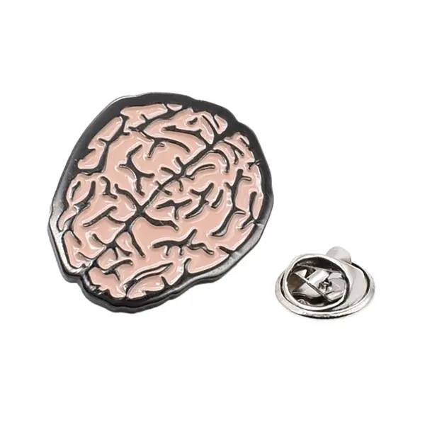 Brain pin badge