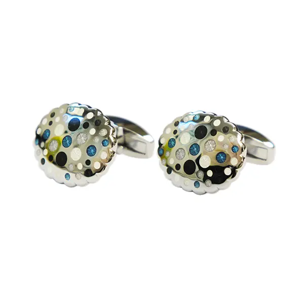 Bubble trouble blue cufflinks