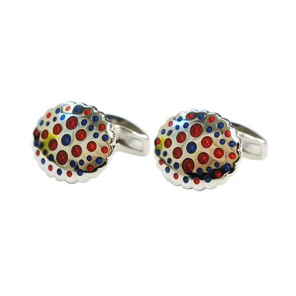 Bubble trouble red cufflinks