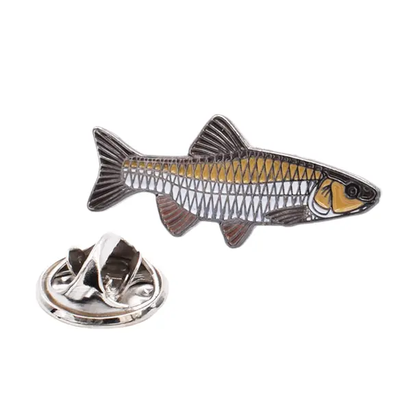 Chub fish pin badge