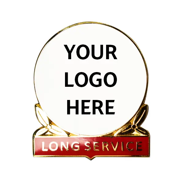 Custom print on metal long service badge