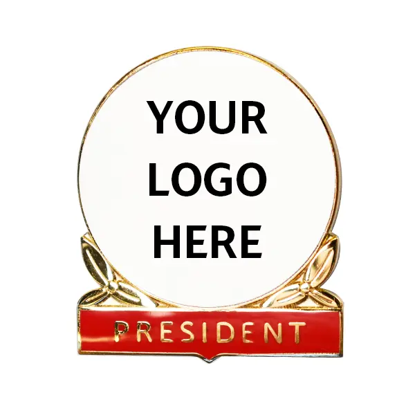 Custom print on metal president badge