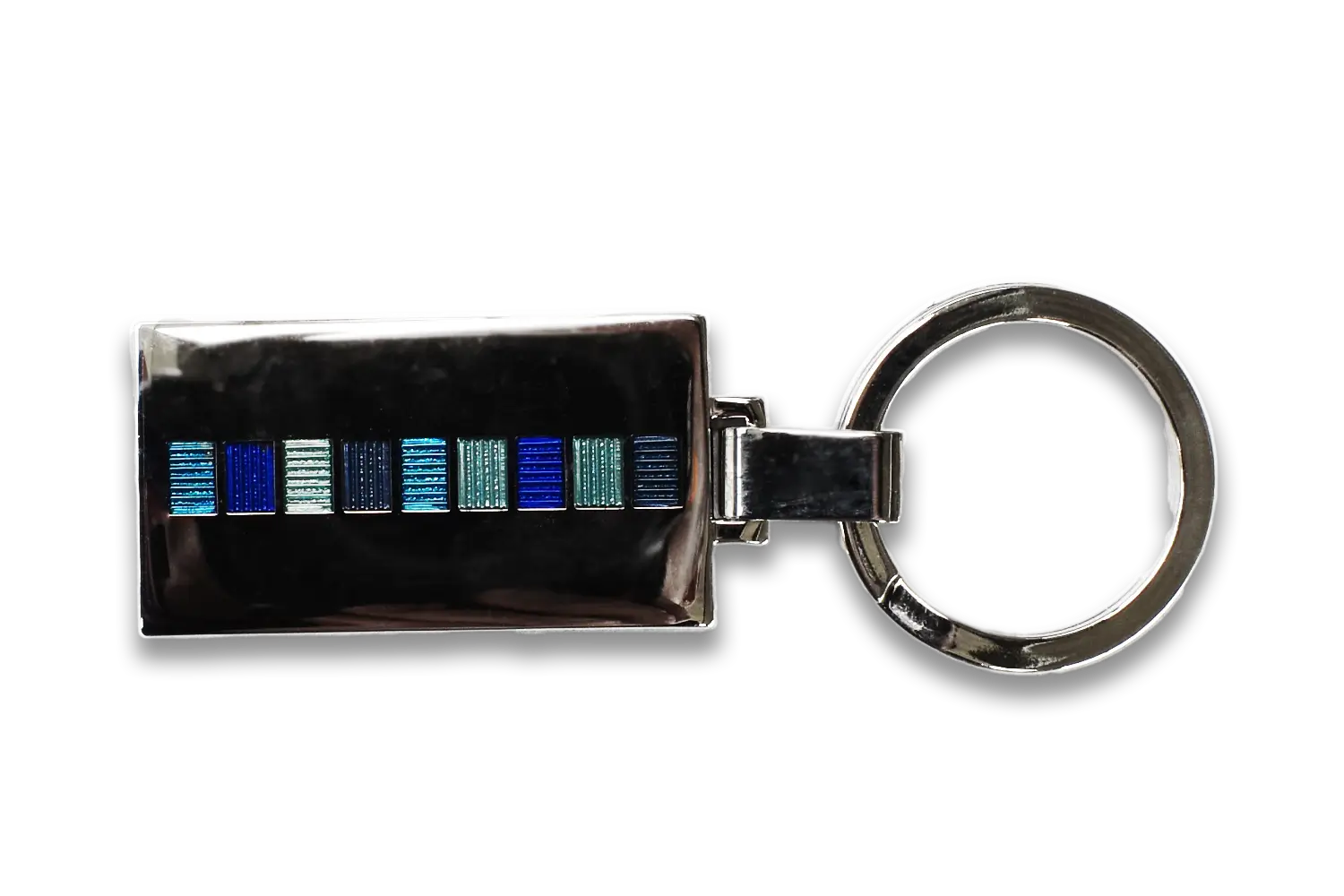 enamel-keyring-blue-ladder-detail