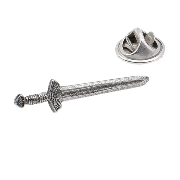 Excalibur sword pin badge