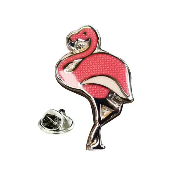 Flamingo pin badge