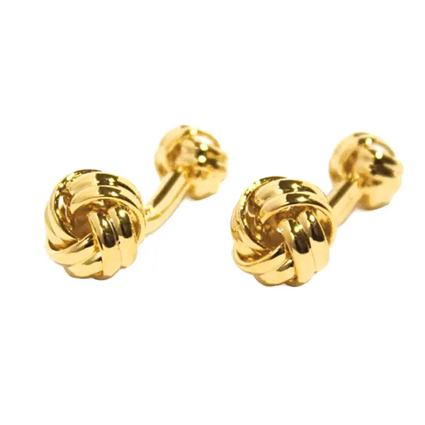 Gold knot cufflinks