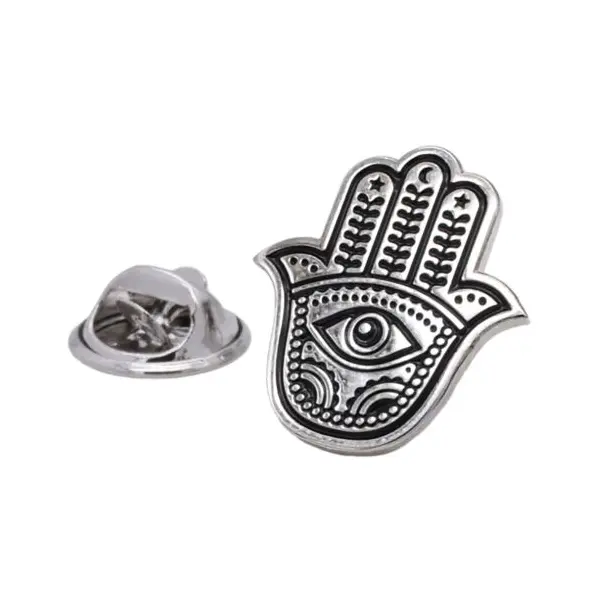 Hamsa hand pin badge