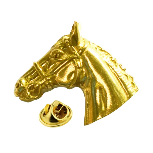 Horses head pin badge