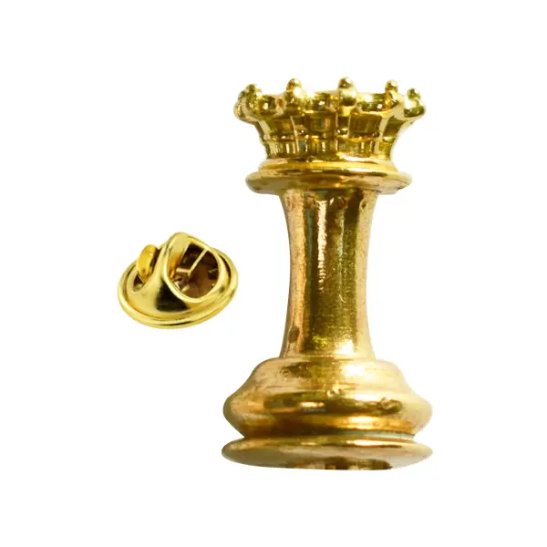 King chess piece pin badge