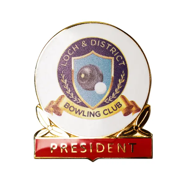 Loch District Bowling club president badge