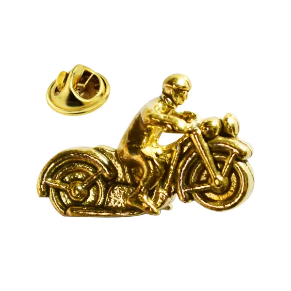 Motorcyclist pin badge