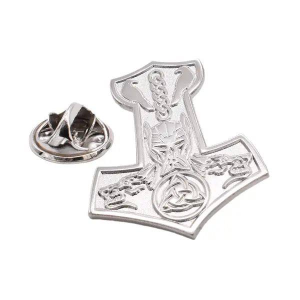 Nordic hammer pin badge