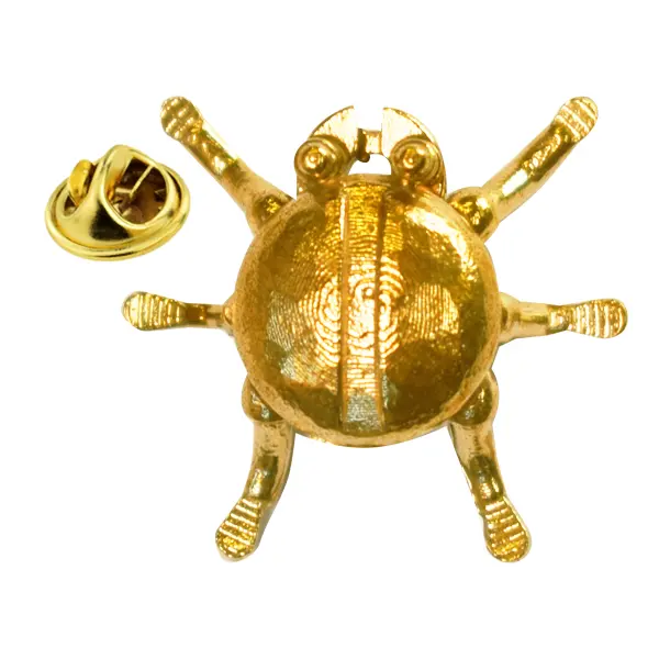 Nut and bolt bug pin badge