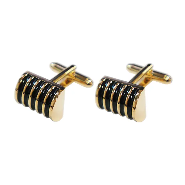 Rose gold barrel cufflinks