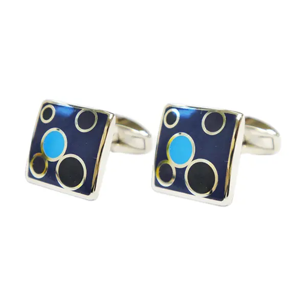 Seckham square blue cufflinks