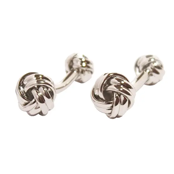 Silver knot cufflinks