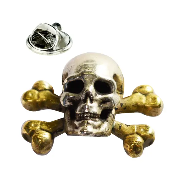 Skull and crossbones pin badge