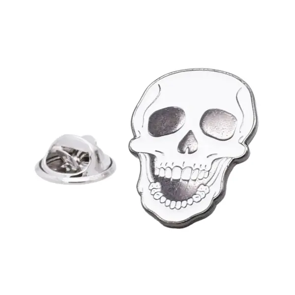 Skull pin badge