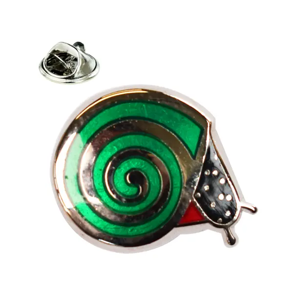 Snail pin badge