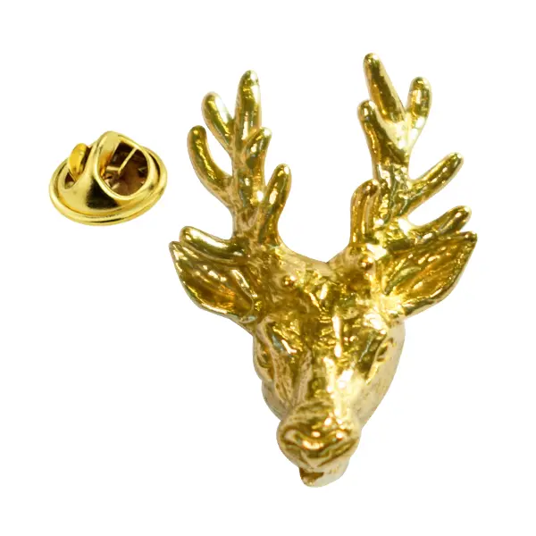 Stag pin badge