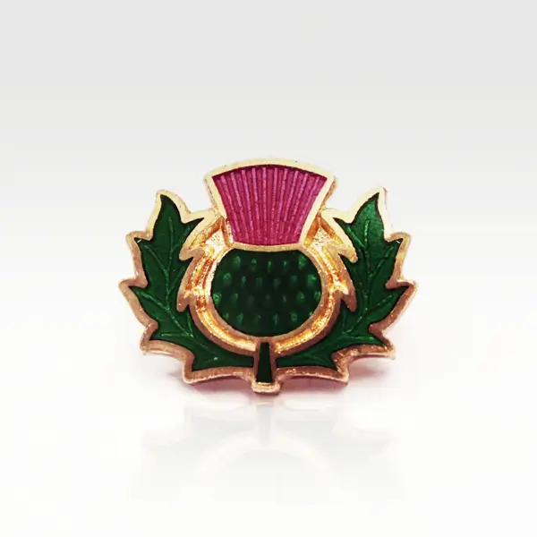 Thistle pin badge