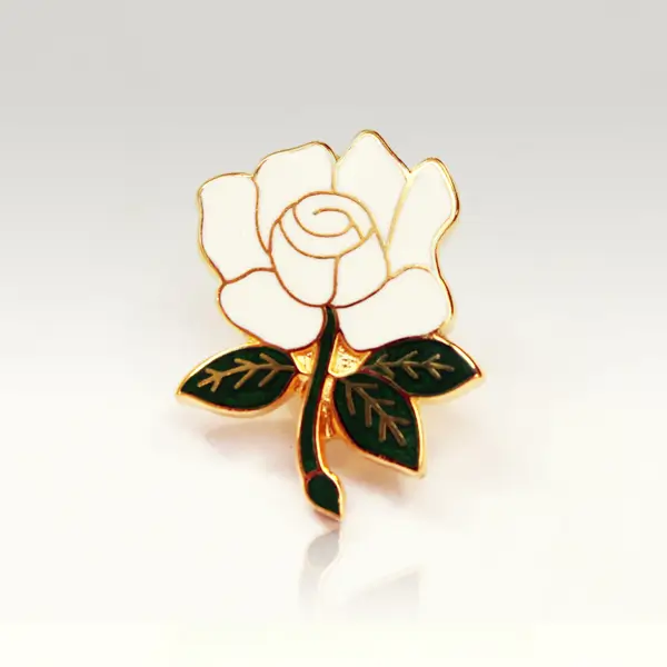 White rose badge