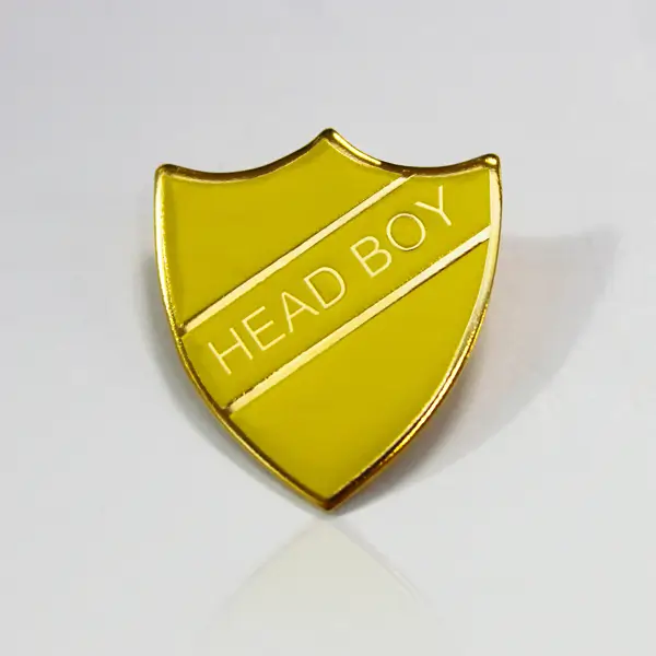 Yellow classic head boy school badge