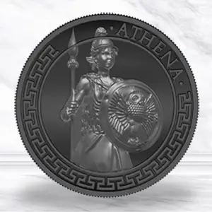 Gunmetal plating Athena coin