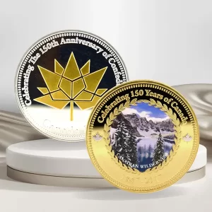 Premium bespoke medals or coins with various plating options.