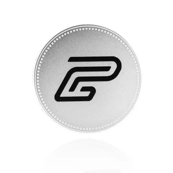 Die stamped, silver plated stock coin.