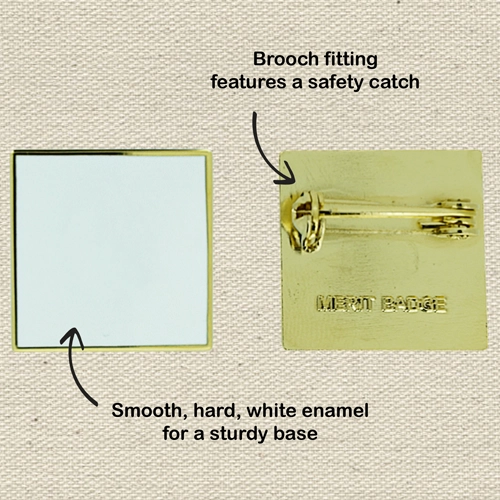 Dual Finish Blank Enamel Badges | Gold Plate & Silver Plate Stock